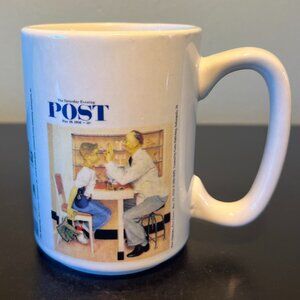 Vintage NORMAN ROCKWELL Saturday Evening Post Cover Ceramic Mug ~ Retro 1950s